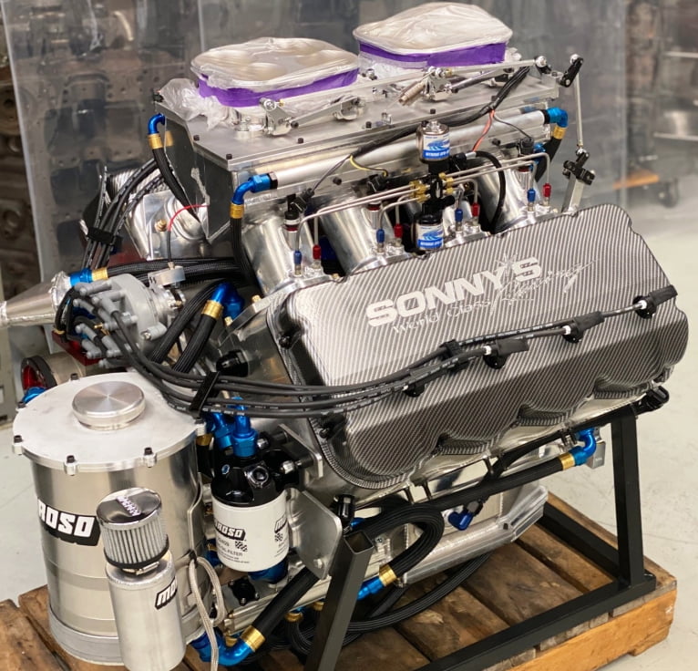 Sonny's 903 cu. in. 5.3 Bore Spacing Hemispherical Headed Nitrous Top Sportsman Engine