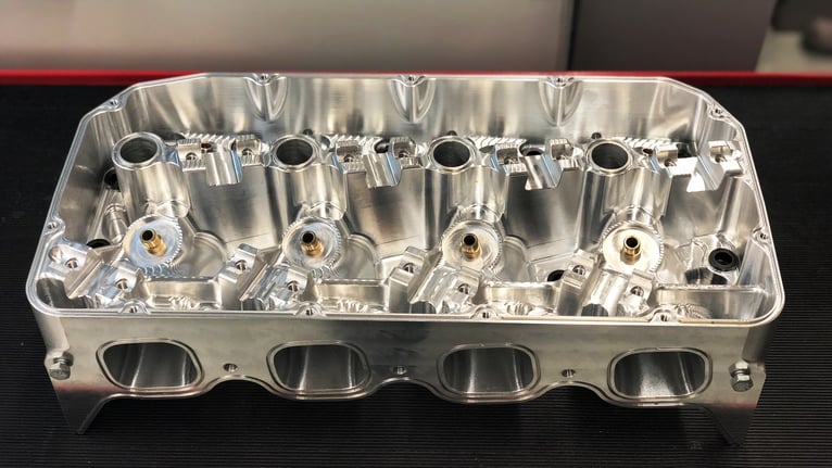 Sonny's New 5.000 Solid Billet Hemispherical Heads, Complete Race Ready with components, Fully Assembled - Sonny's Racing Engines & Components