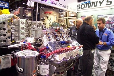 Sonny's Trade Show Booth displaying new products