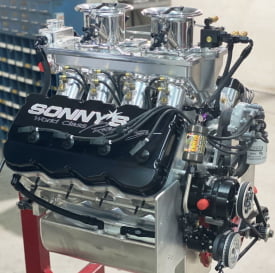 SAR 648 CU. IN. TRUCK PULL ENGINE WITH GM HEMISPHERICAL BILLET CYLINDER HEADS WITH WATER  1640 HP - Sonny's Racing Engines & Components